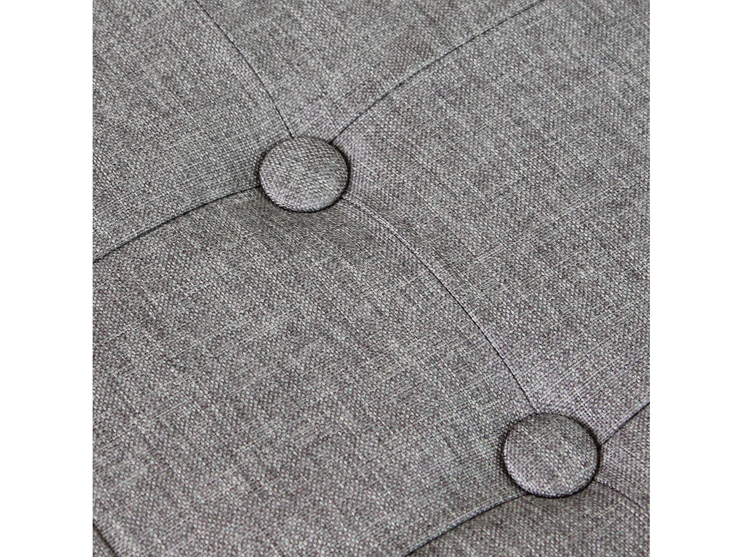 MilaniHome.it - pouf quadrato in stoffa di design moderno, cm 38 x 38 x 40 hdi coloreGrigio chiaro