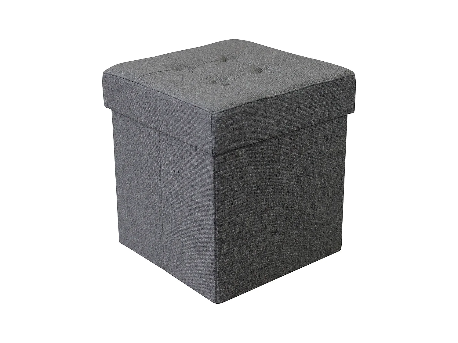MilaniHome.it - pouf quadrato in stoffa di design moderno, cm 38 x 38 x 40 hdi coloreGrigio scuro