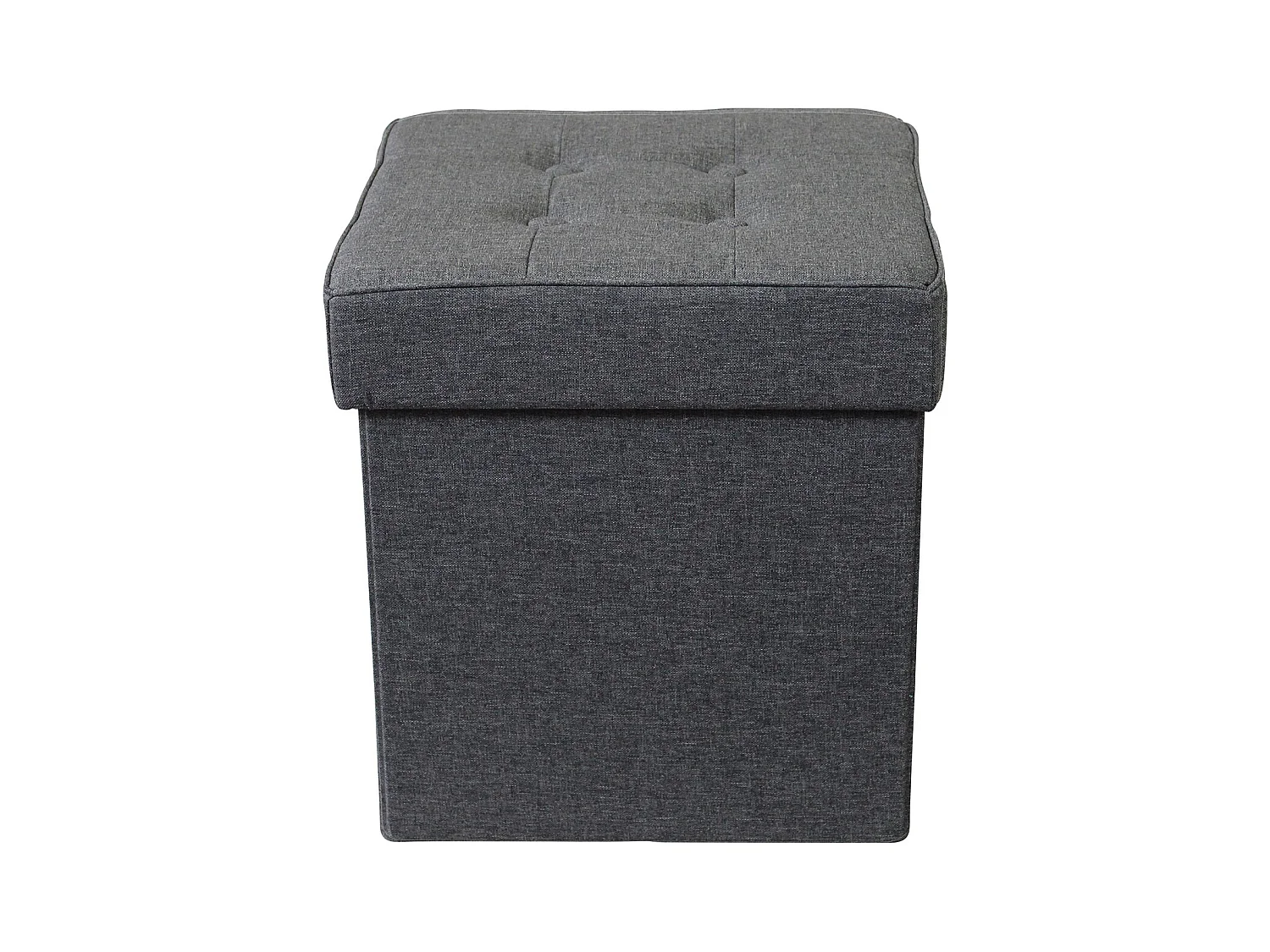 MilaniHome.it - pouf quadrato in stoffa di design moderno, cm 38 x 38 x 40 hdi coloreGrigio scuro