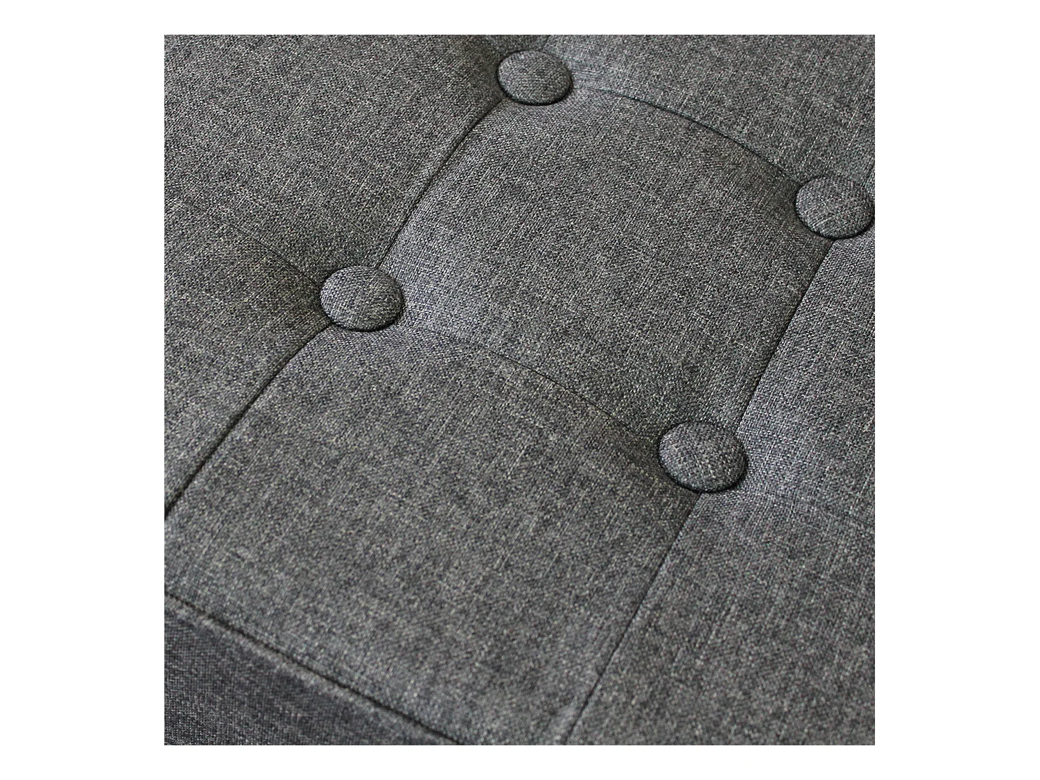 MilaniHome.it - pouf quadrato in stoffa di design moderno, cm 38 x 38 x 40 hdi coloreGrigio scuro