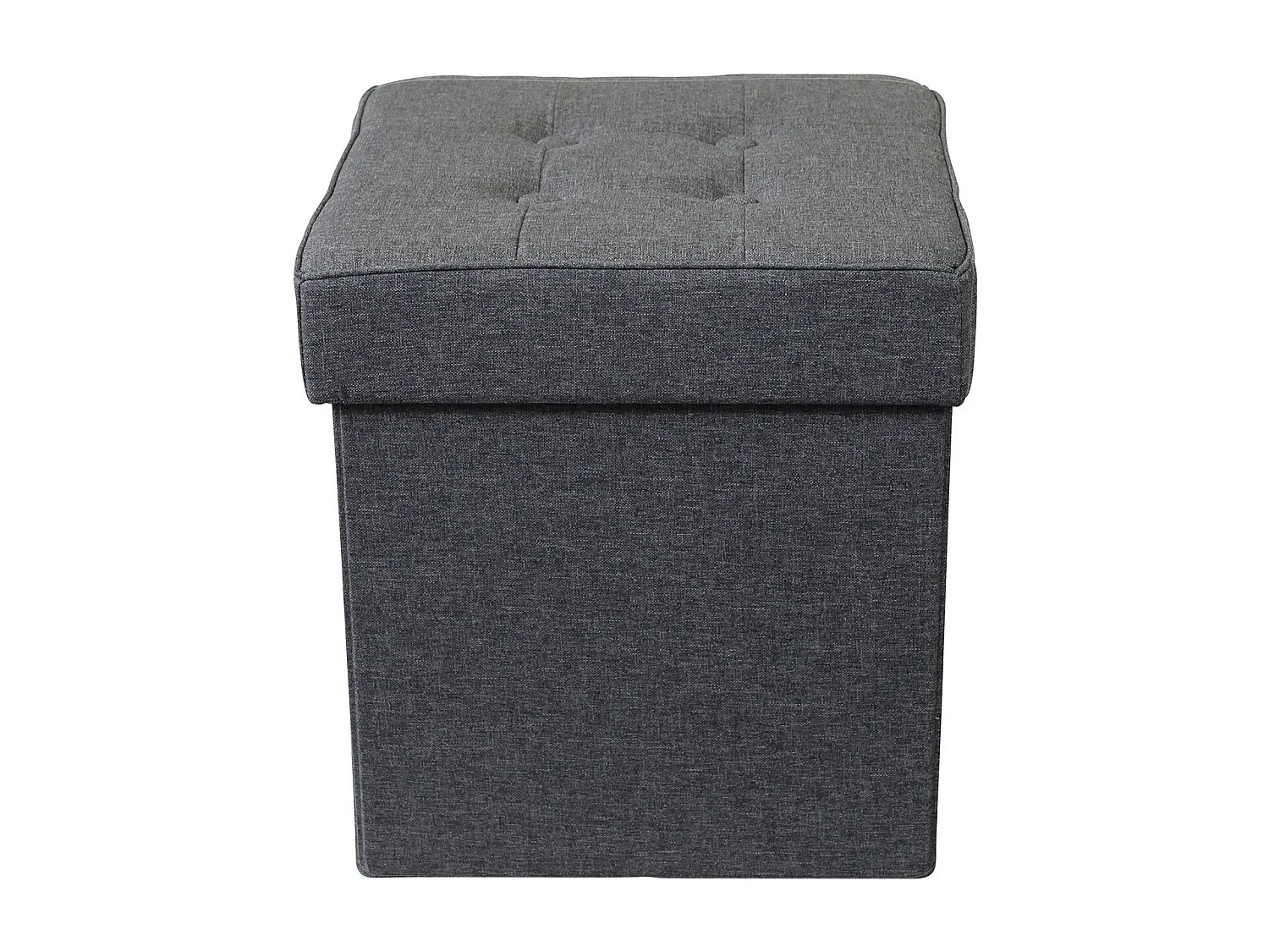 MilaniHome.it - pouf quadrato in stoffa di design moderno, cm 38 x 38 x 40 hdi coloreGrigio scuro