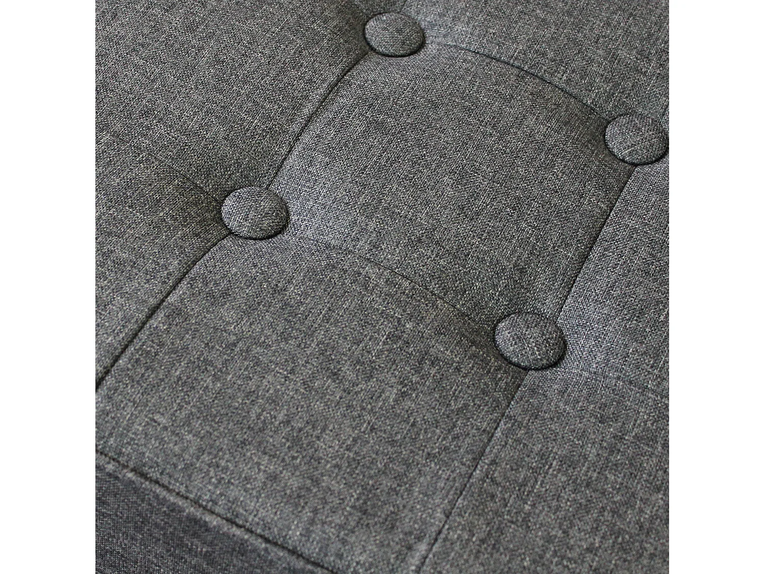 MilaniHome.it - pouf quadrato in stoffa di design moderno, cm 38 x 38 x 40 hdi coloreGrigio scuro