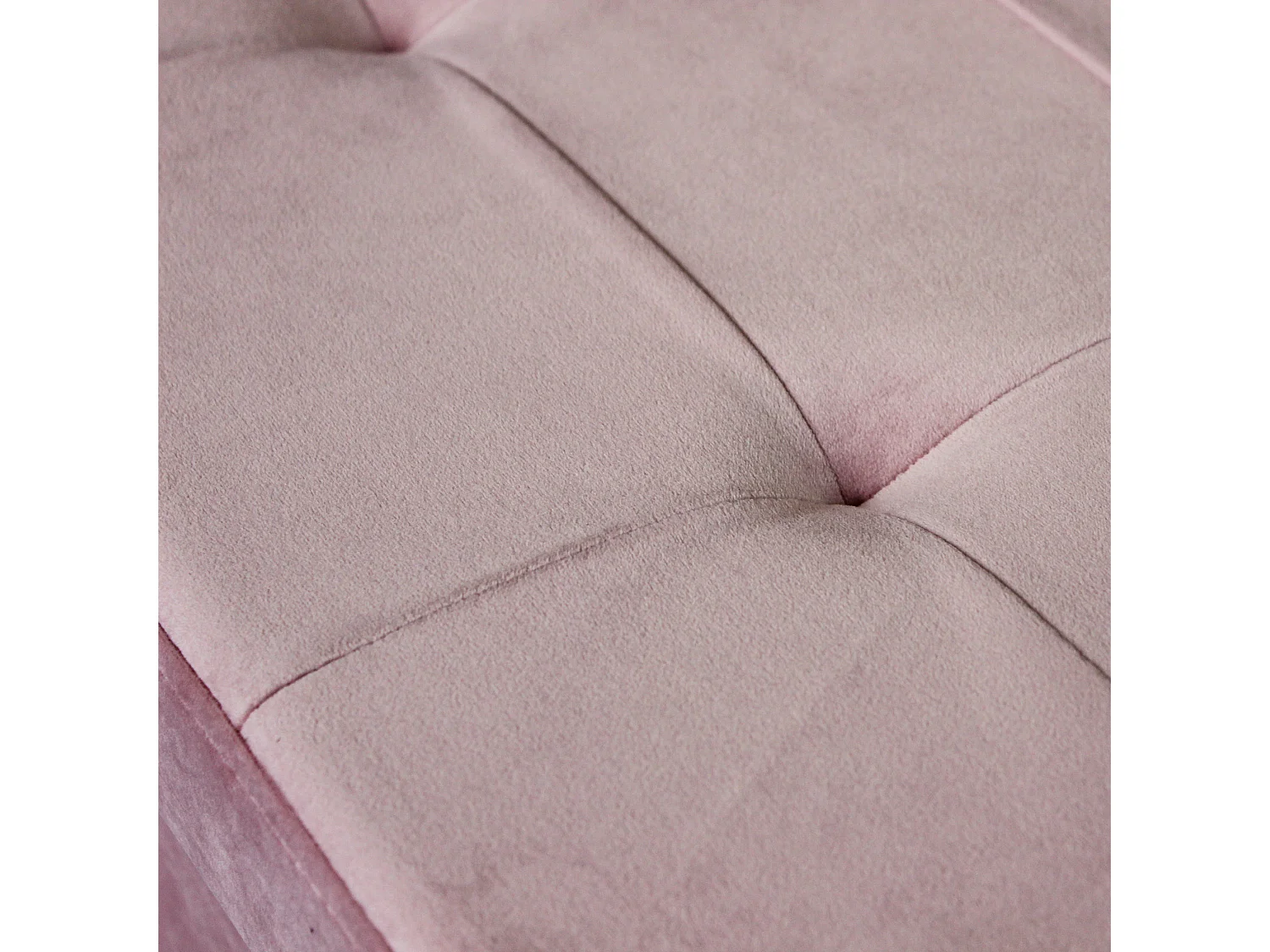 MilaniHome.it - pouf rettangolare in velluto di design moderno, cm 76 x 38 x 38 hdi coloreRosa