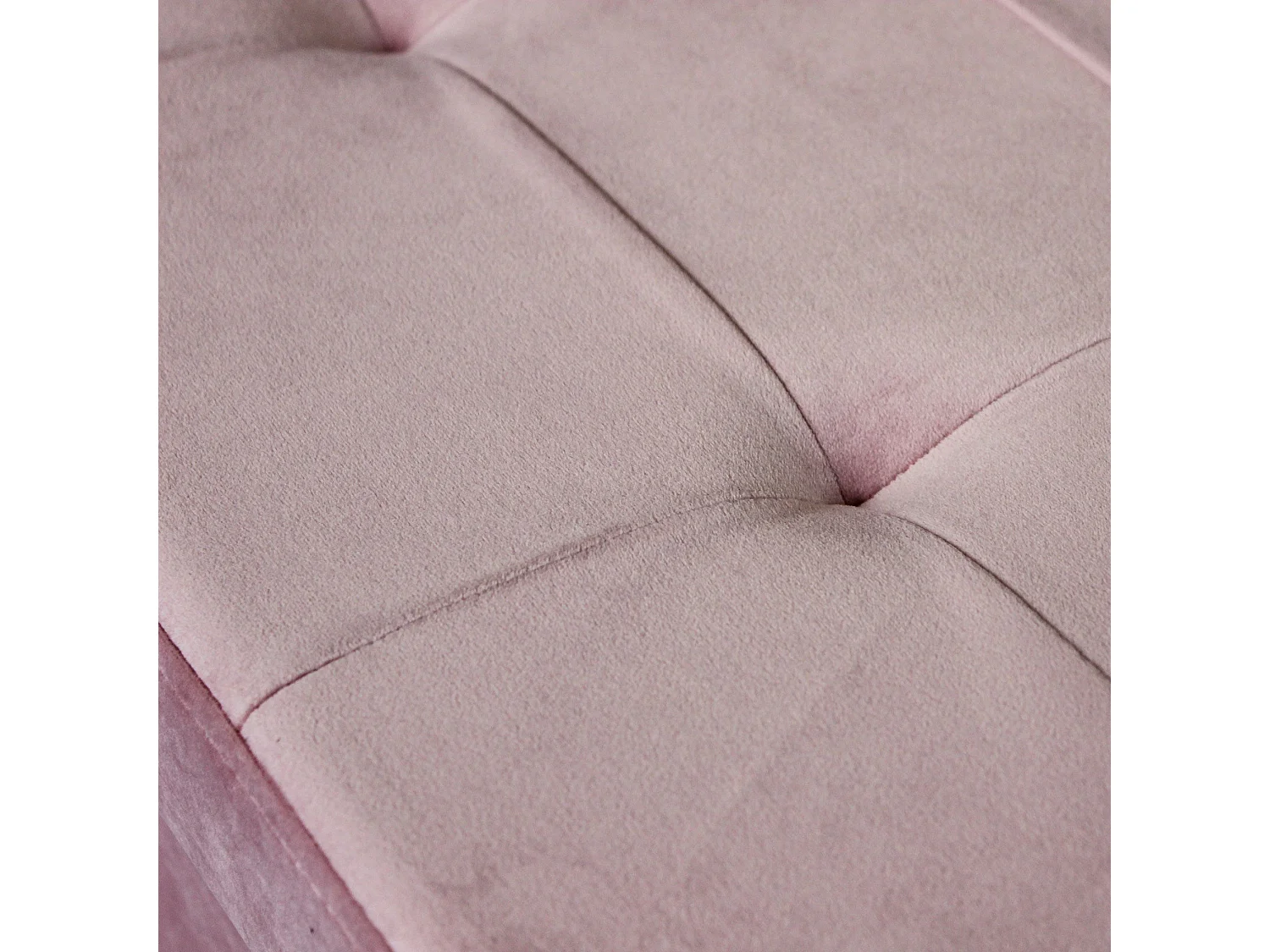 MilaniHome.it - pouf rettangolare in velluto di design moderno, cm 76 x 38 x 38 hdi coloreRosa