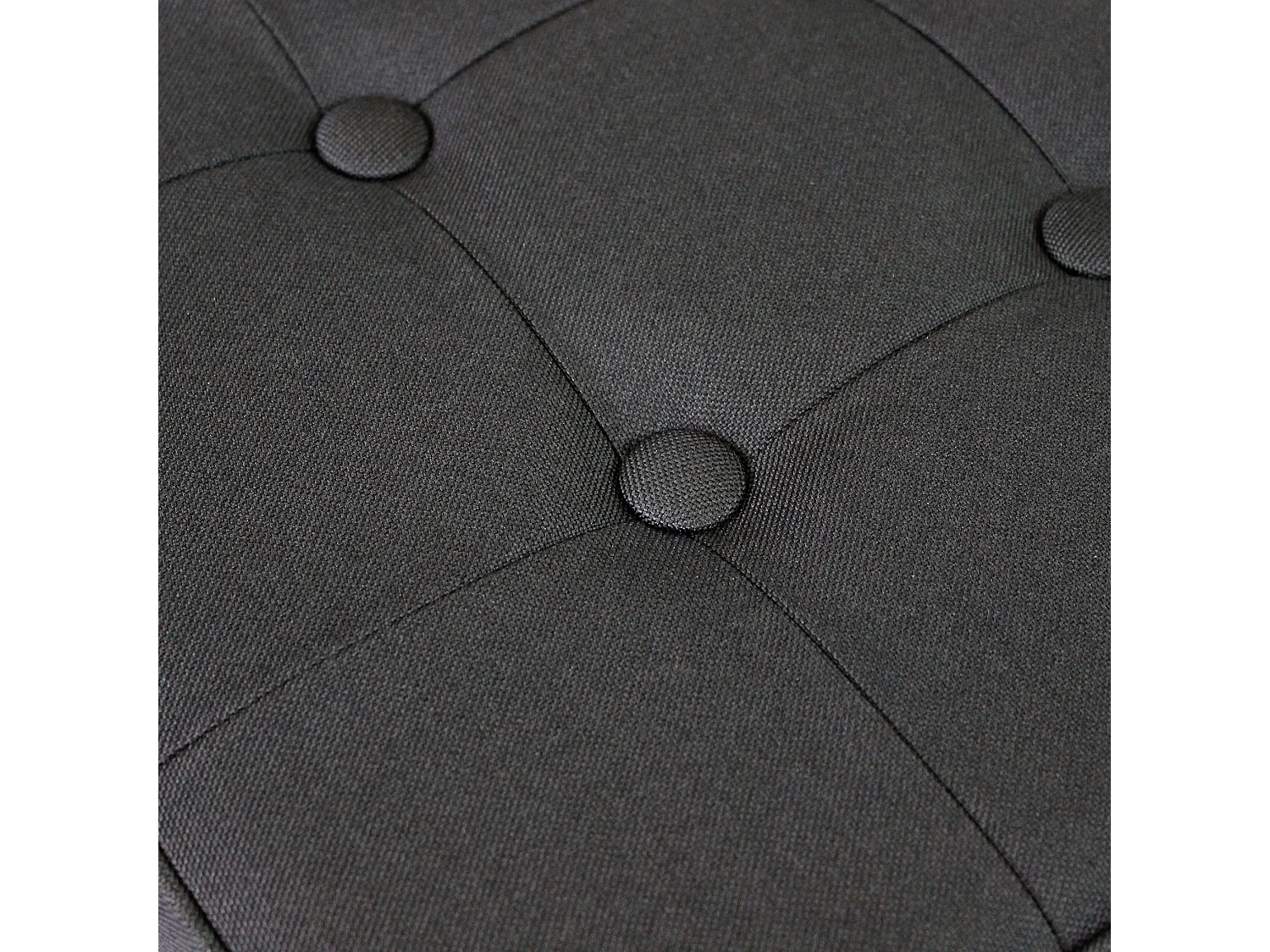 MilaniHome.it - pouf quadrato in stoffa di design moderno, cm 38 x 38 x 40 hdi coloreNero