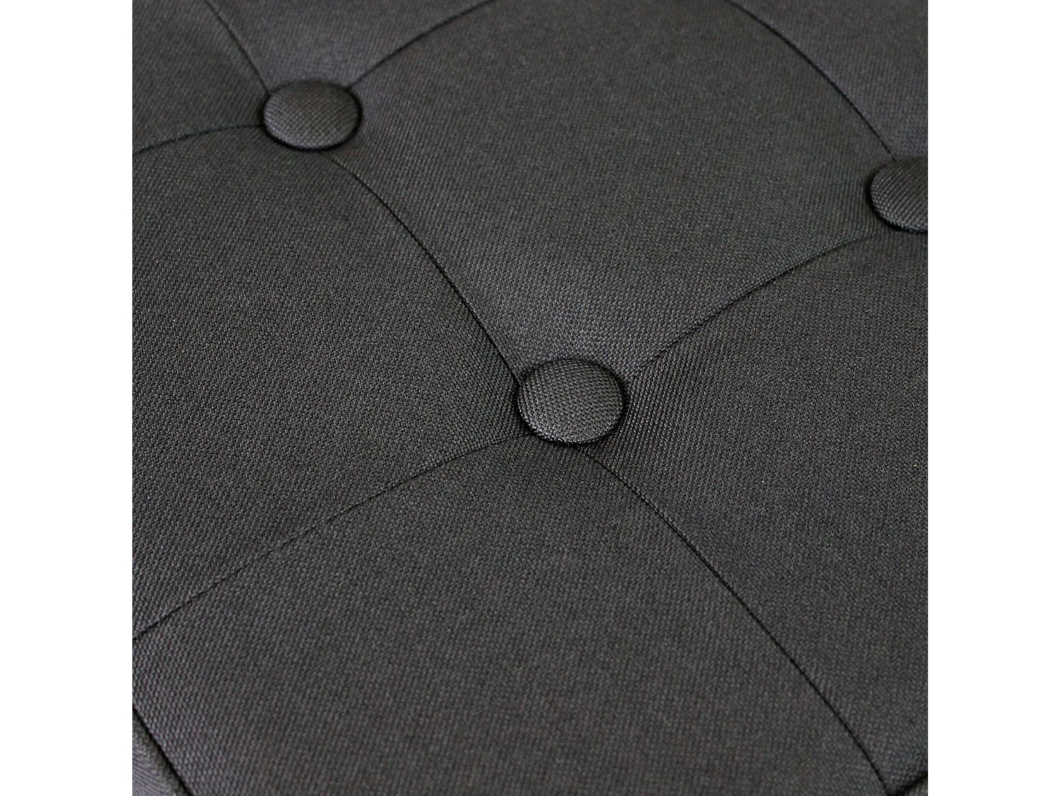 MilaniHome.it - pouf quadrato in stoffa di design moderno, cm 38 x 38 x 40 hdi coloreNero