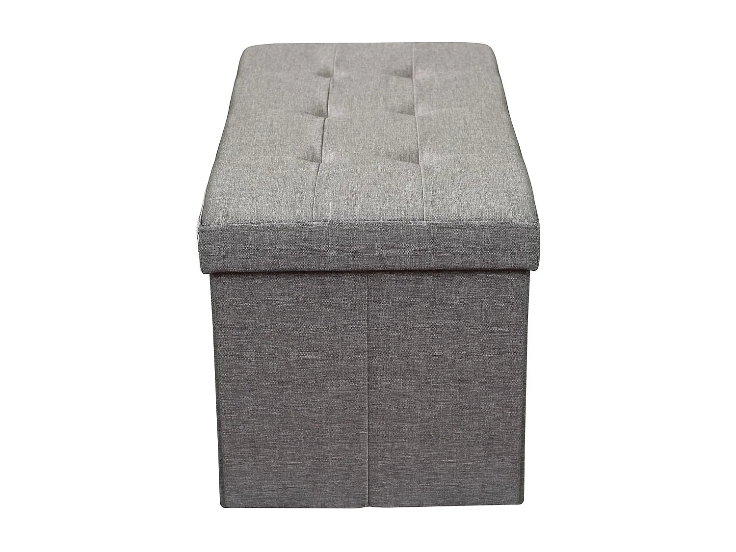 MilaniHome.it - pouf rettangolare in stoffa di design moderno, cm 76 x 38 x 38 hdi coloreGrigio