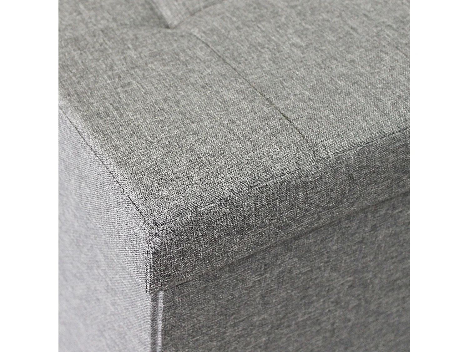 MilaniHome.it - pouf rettangolare in stoffa di design moderno, cm 76 x 38 x 38 hdi coloreGrigio