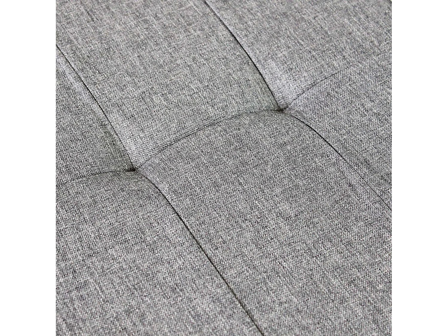 MilaniHome.it - pouf rettangolare in stoffa di design moderno, cm 76 x 38 x 38 hdi coloreGrigio