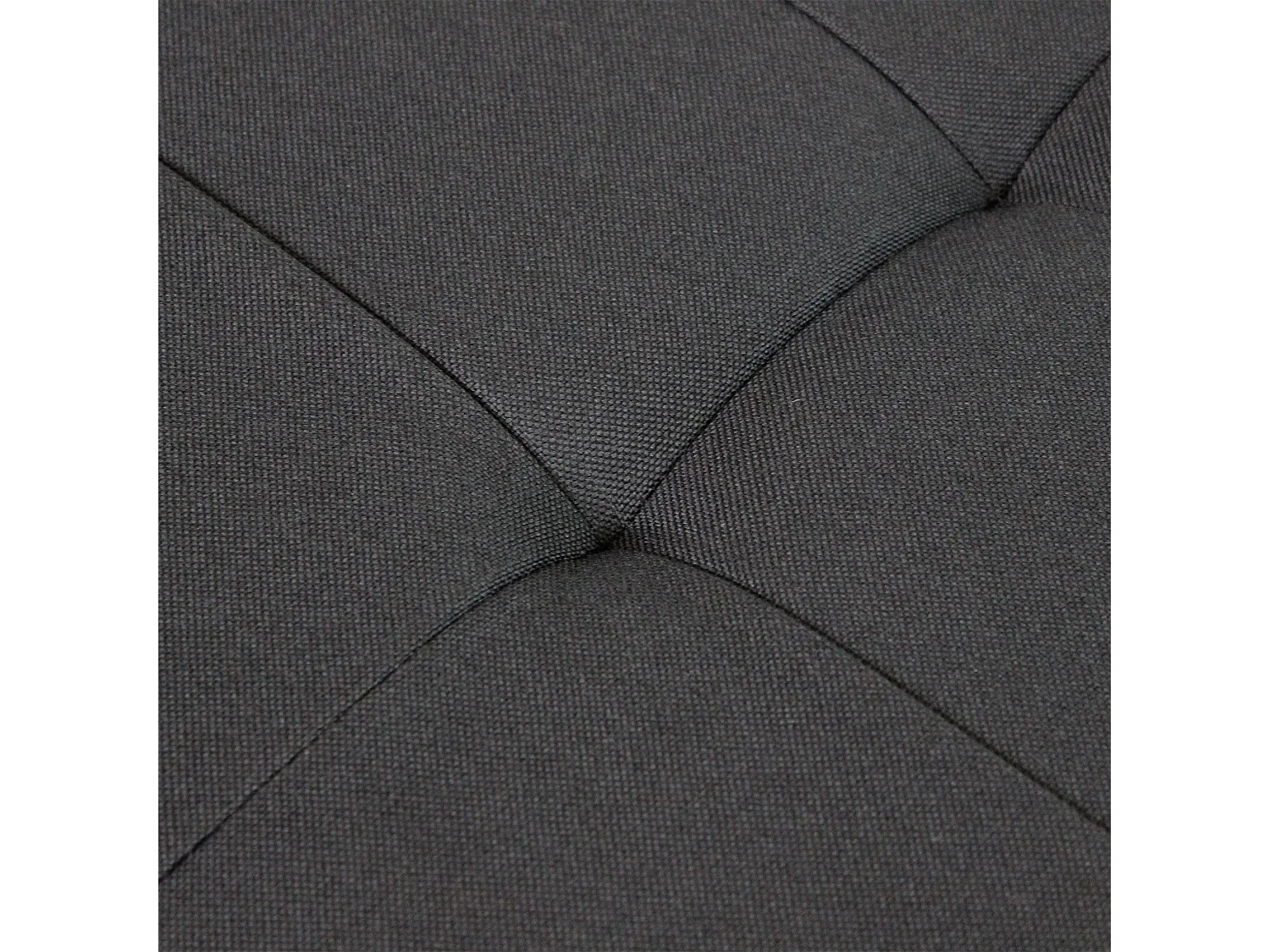 MilaniHome.it - pouf rettangolare in stoffa di design moderno, cm 76 x 38 x 38 hdi coloreNero