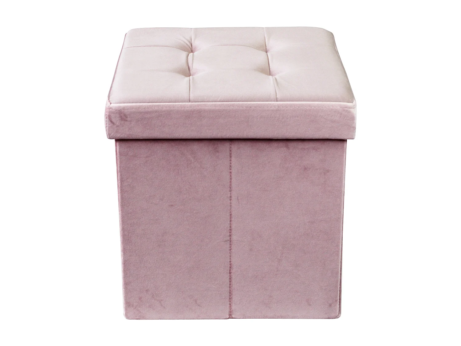 MilaniHome.it - pouf quadrato in velluto di design moderno, cm 38 x 38 x 38 hdi coloreRosa