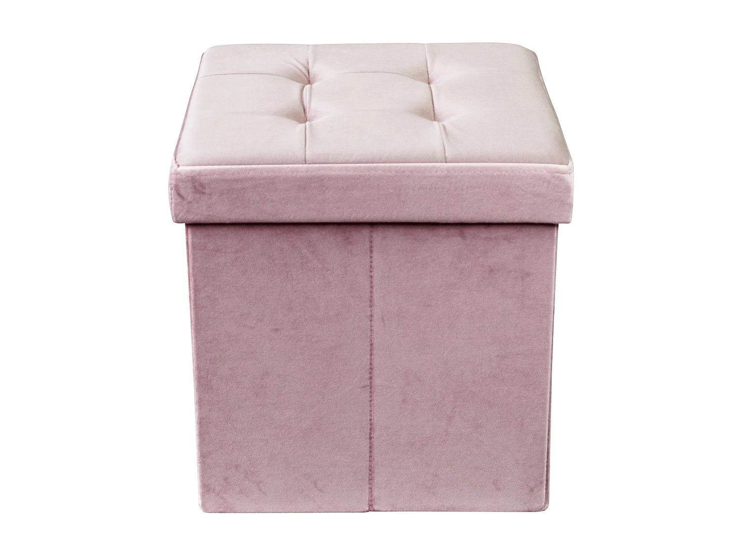 MilaniHome.it - pouf quadrato in velluto di design moderno, cm 38 x 38 x 38 hdi coloreRosa