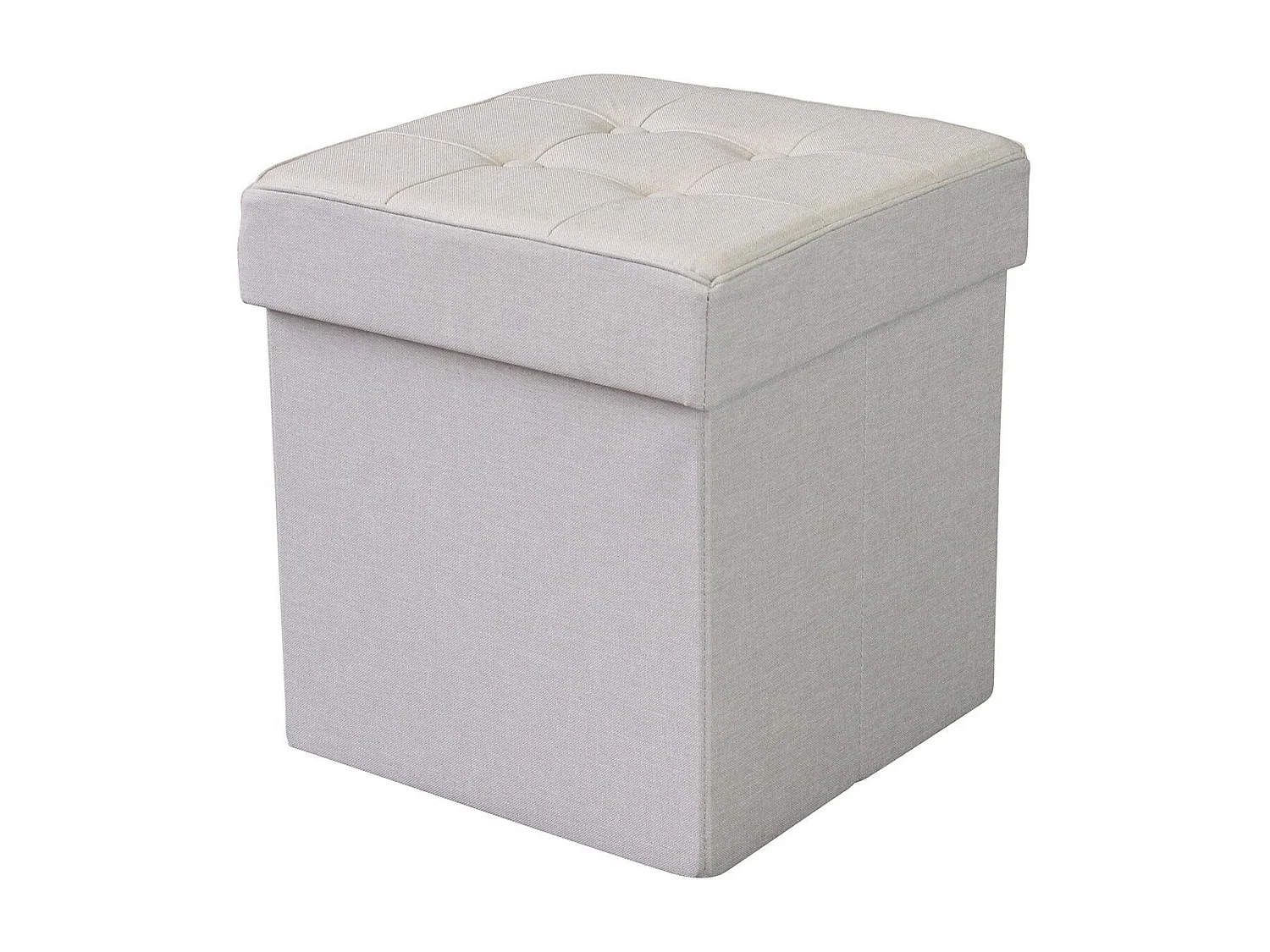 MilaniHome.it - pouf quadrato in stoffa di design moderno, cm 38 x 38 x 40 hdi coloreTortora