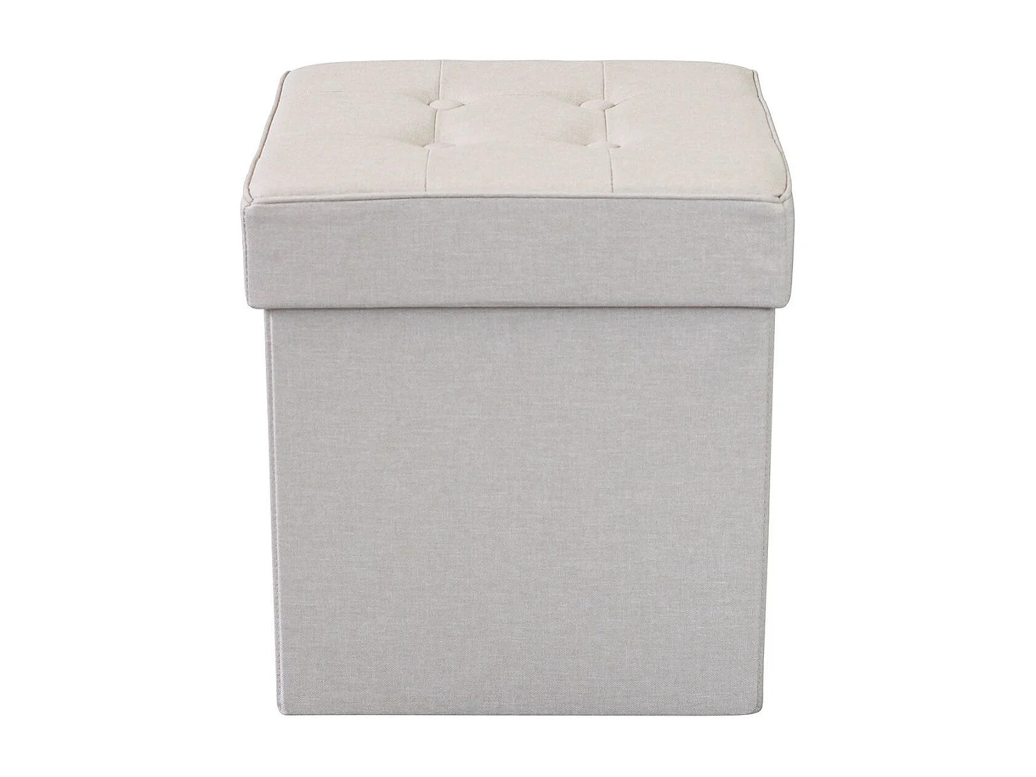 MilaniHome.it - pouf quadrato in stoffa di design moderno, cm 38 x 38 x 40 hdi coloreTortora