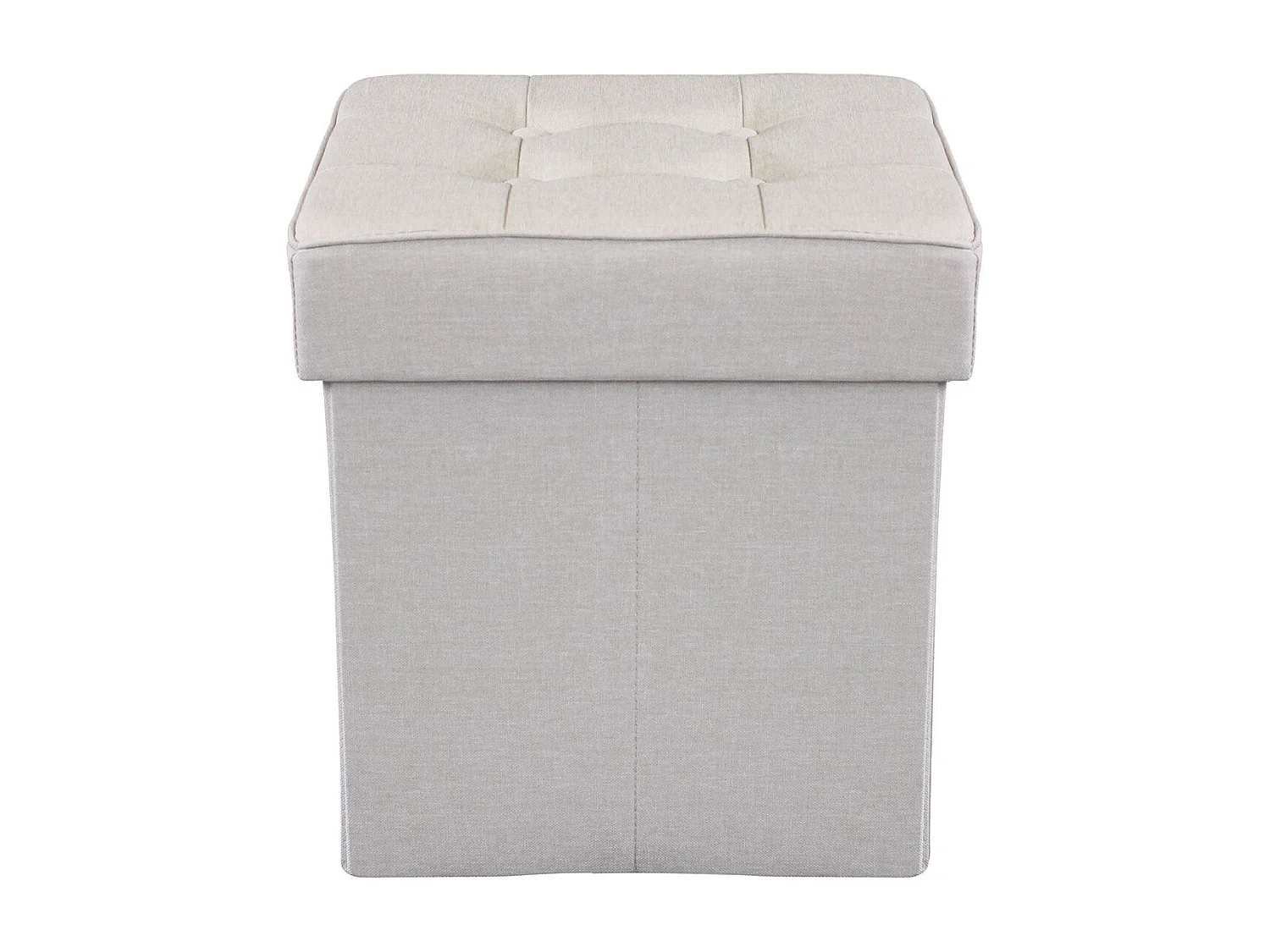 MilaniHome.it - pouf quadrato in stoffa di design moderno, cm 38 x 38 x 40 hdi coloreTortora
