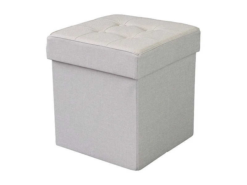MilaniHome.it - pouf quadrato in stoffa di design moderno, cm 38 x 38 x 40 hdi coloreTortora