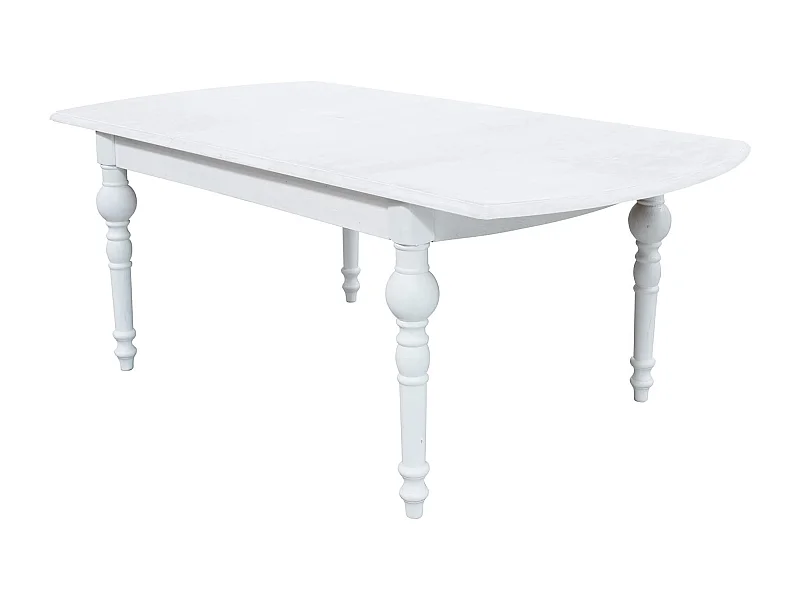 MilaniHome.it - tavolo in legno massiccio di design moderno industrial cm 150 x 100 x 75di coloreBianco