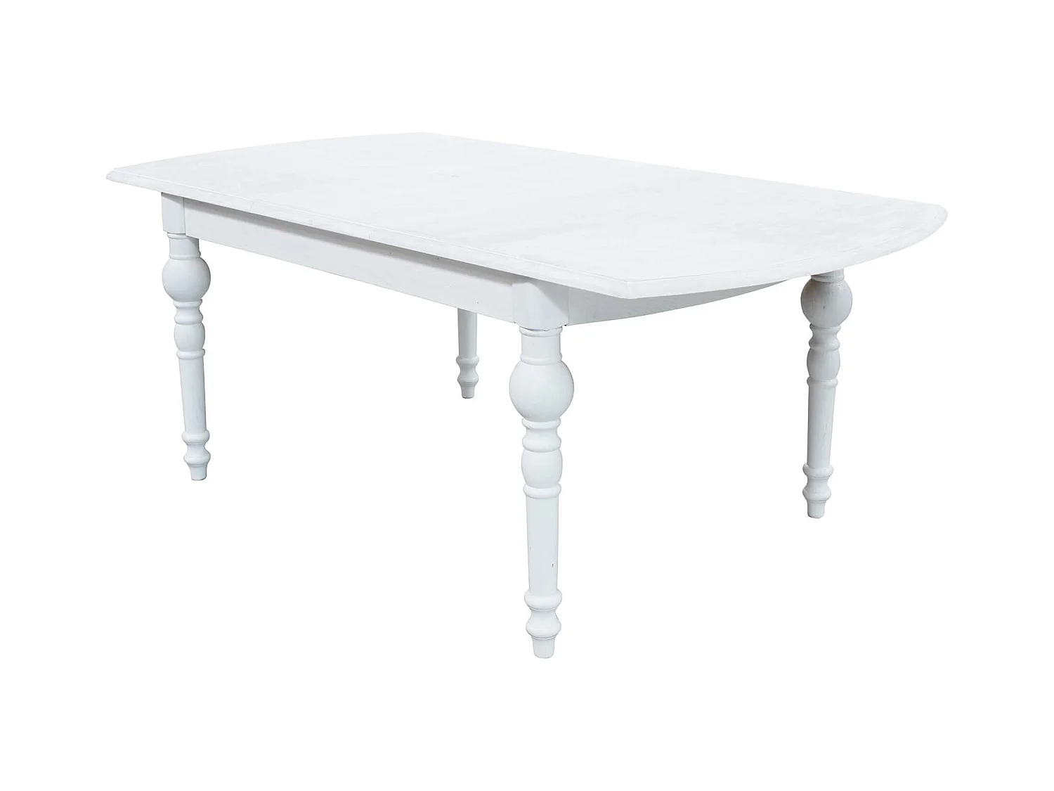 MilaniHome.it - tavolo in legno massiccio di design moderno industrial cm 150 x 100 x 75di coloreBianco