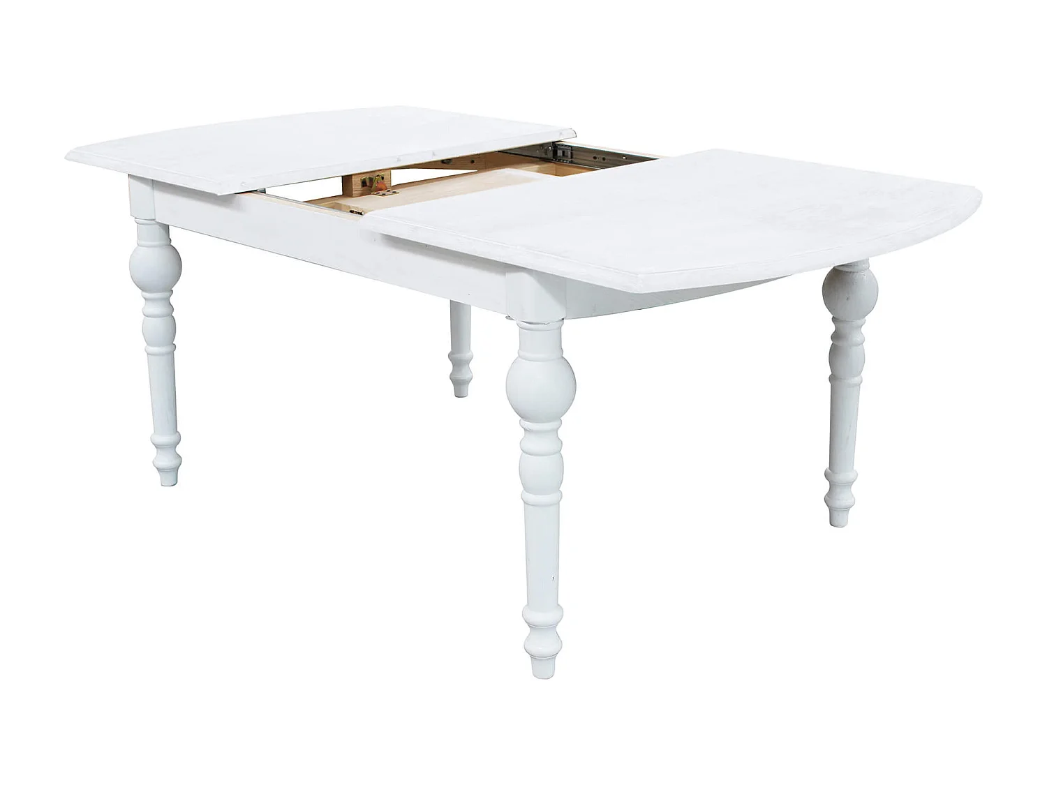 MilaniHome.it - tavolo in legno massiccio di design moderno industrial cm 150 x 100 x 75di coloreBianco