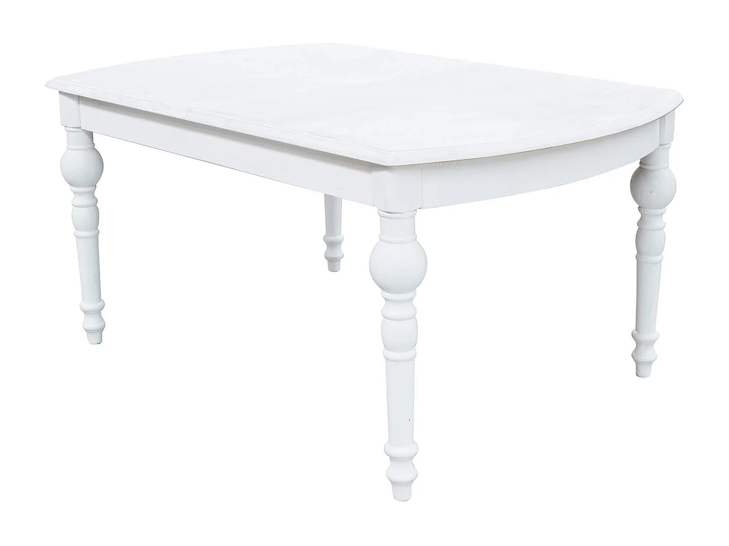 MilaniHome.it - tavolo in legno massiccio di design moderno industrial cm 150 x 100 x 75di coloreBianco