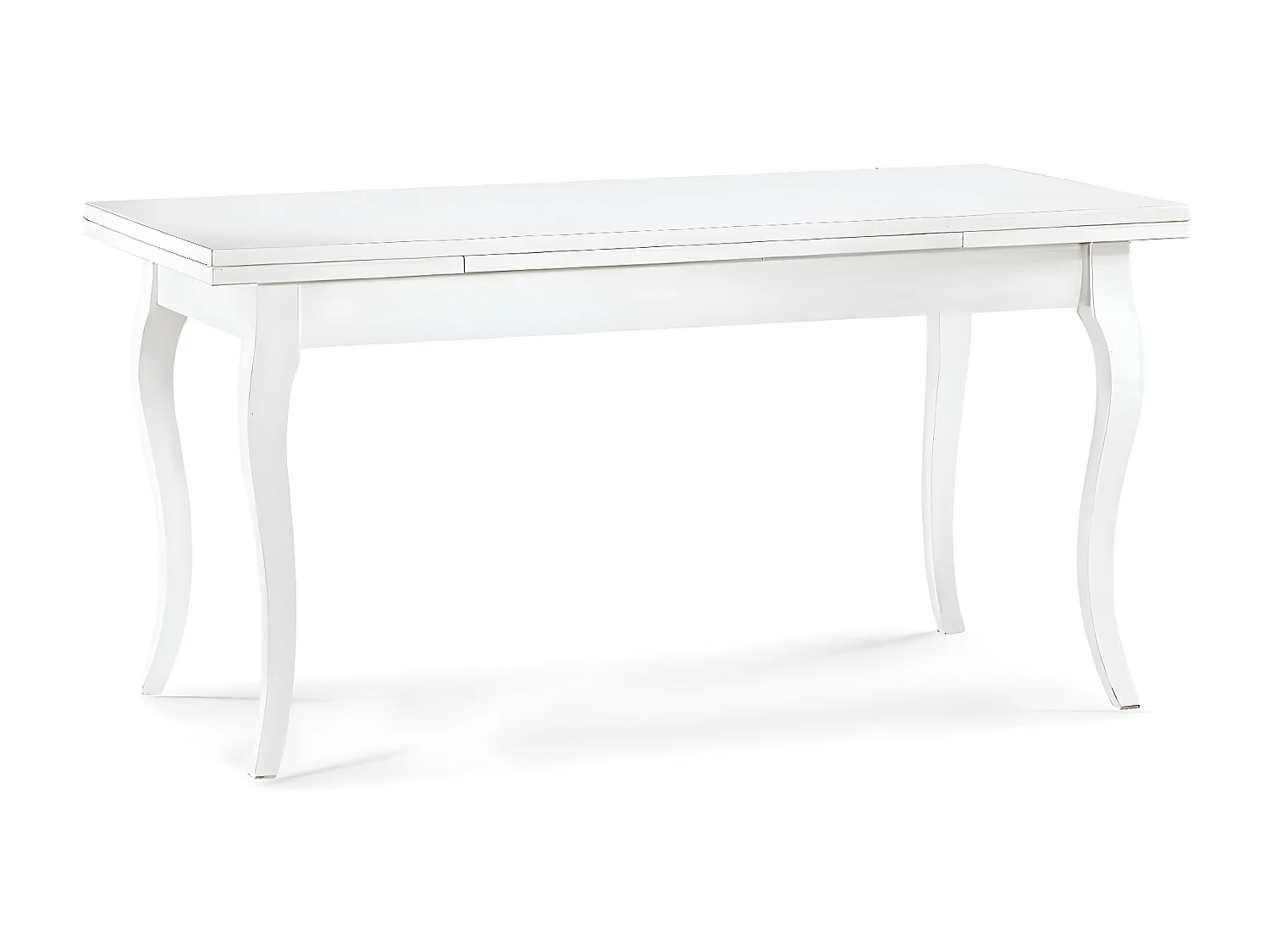 MilaniHome.it - Tavolo Da Pranzo Allungabile In Legno Massello 85x160 Con 2 Allunghedi coloreBianco