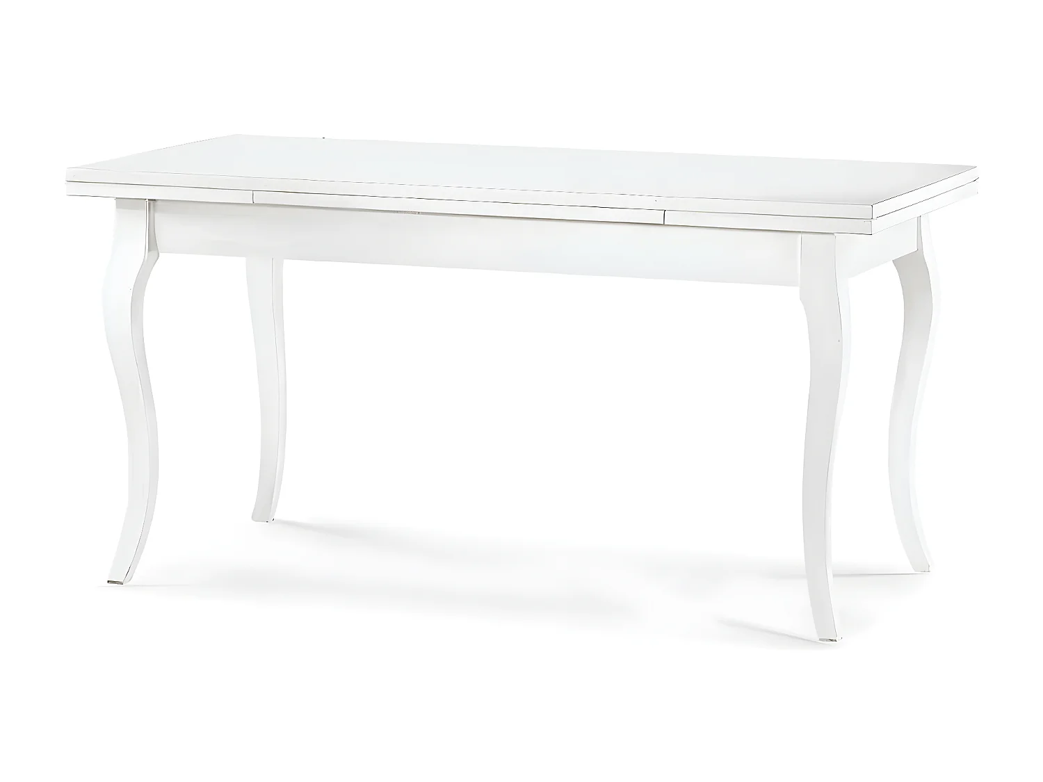 MilaniHome.it - Tavolo Da Pranzo Allungabile In Legno Massello 85x160 Con 2 Allunghedi coloreBianco