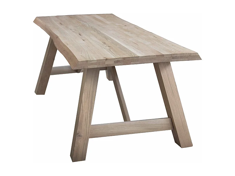 MilaniHome.it - Tavolo Da Pranzo Rettangolare Fisso Cm 180x90 Massello Naturale Spessore Piano 6 Cm Per Cucina Sala Da Pranzo Ristorantedi coloreMarrone