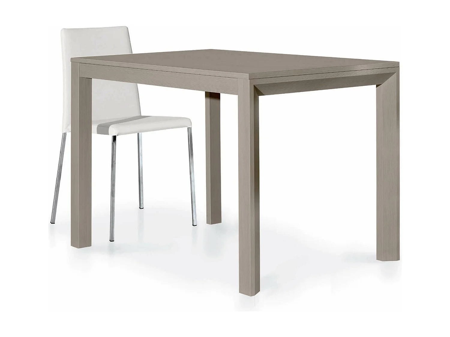 MilaniHome.it - Tavolo Da Pranzo Moderno Allungabile In Laminato Frassinato 85x130/180di coloreTortora