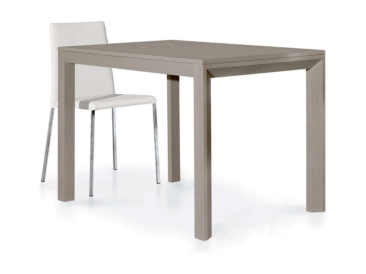 MilaniHome.it - Tavolo Da Pranzo Moderno Allungabile In Laminato Frassinato 85x130/180di coloreTortora