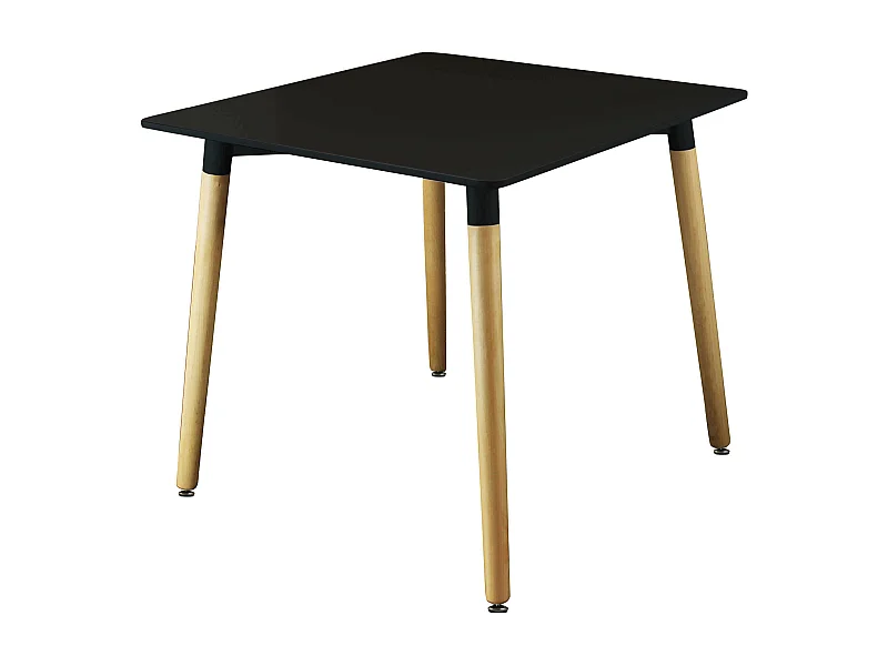 MilaniHome.it - Tavolo da interno di design scandinavo in plastica e legno 80x80di coloreNero