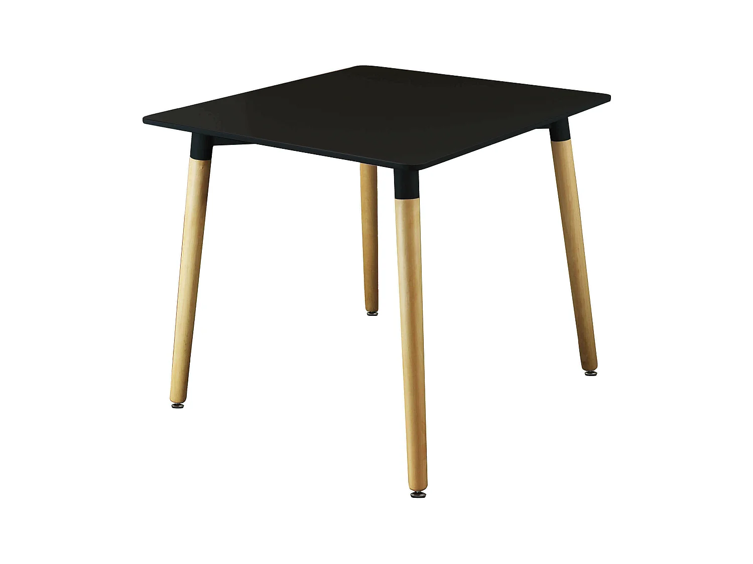 MilaniHome.it - Tavolo da interno di design scandinavo in plastica e legno 80x80di coloreNero