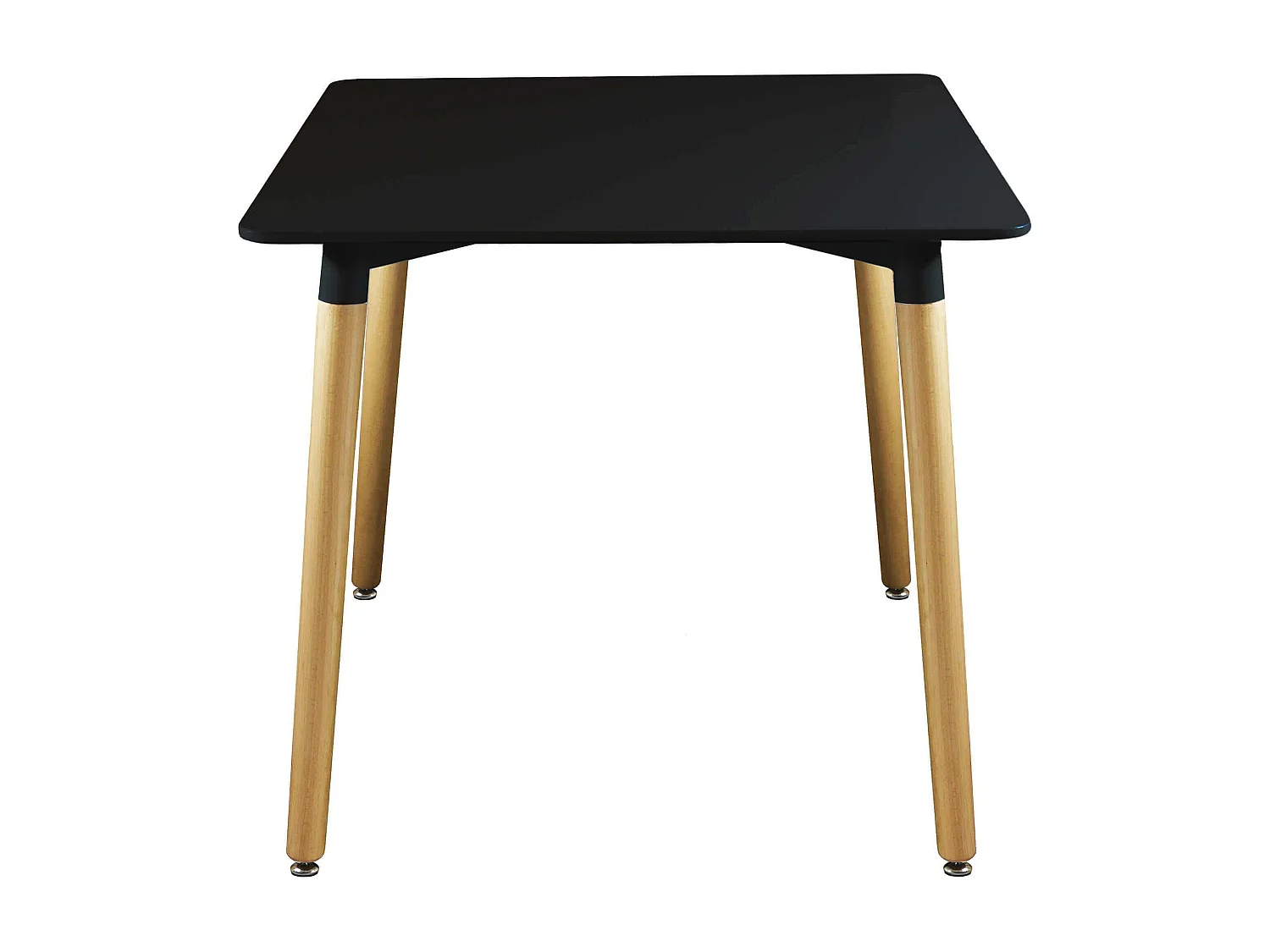 MilaniHome.it - Tavolo da interno di design scandinavo in plastica e legno 80x80di coloreNero