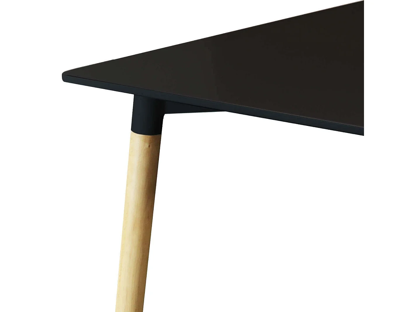 MilaniHome.it - Tavolo da interno di design scandinavo in plastica e legno 80x80di coloreNero