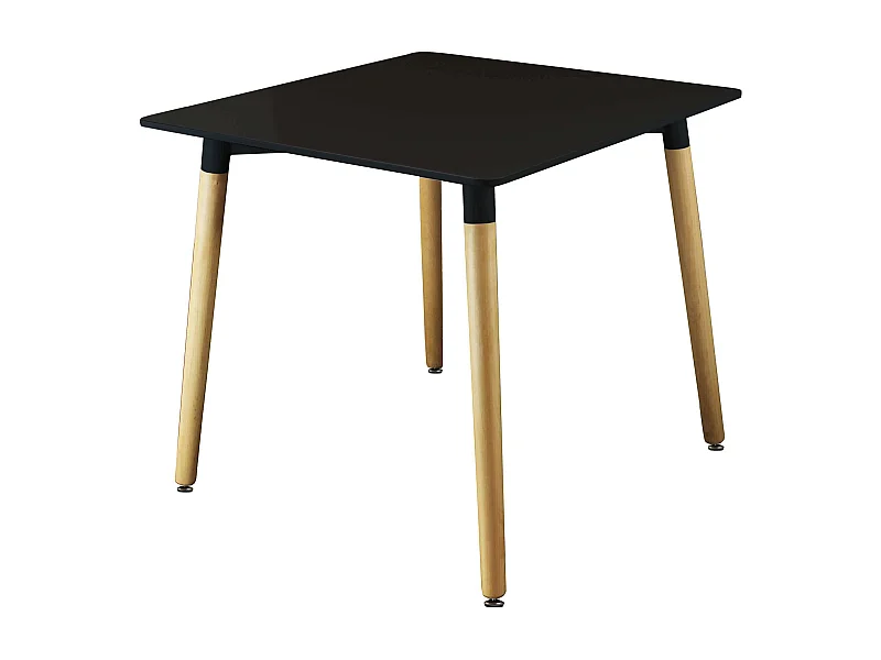 MilaniHome.it - Tavolo da interno di design scandinavo in plastica e legno 80x80di coloreNero