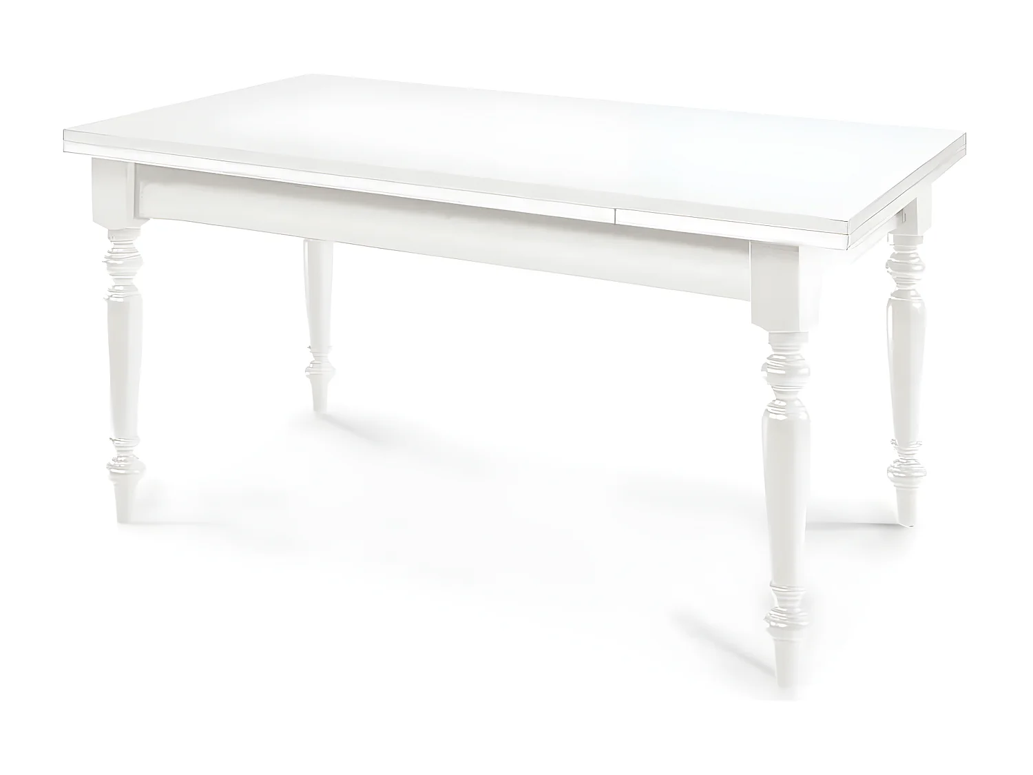 MilaniHome.it - Tavolo Da Pranzo Allungabile Gamba Tornita Bianco Cm 85x160/200/240 Per Interno Sala Da Pranzo Cucina Massello Arte Poveradi coloreBianco