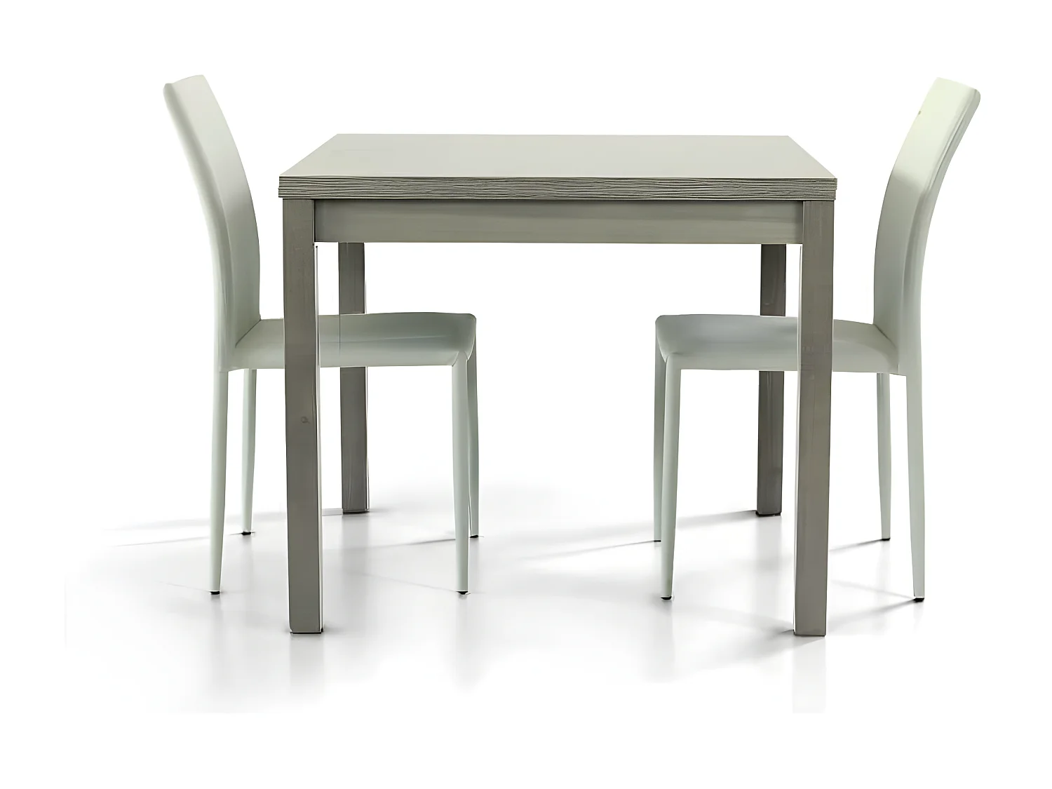 MilaniHome.it - Tavolo Da Pranzo Moderno Di Design Apribile A Libro Rovere Grigio Cm 90x90/180 Per Interno Sala Da Pranzodi coloreGrigio