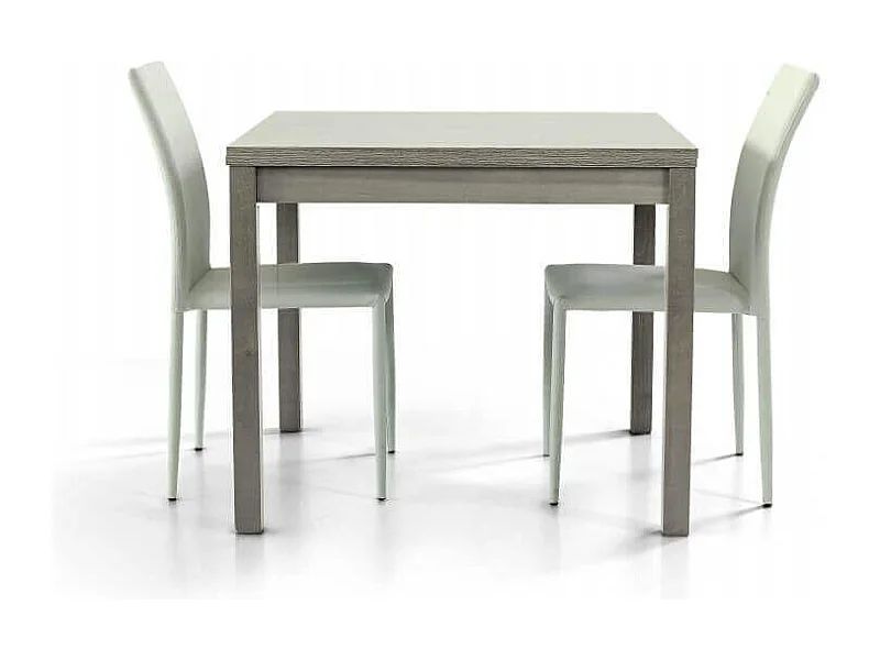 MilaniHome.it - Tavolo Da Pranzo Moderno Di Design Apribile A Libro Rovere Grigio Cm 90x90/180 Per Interno Sala Da Pranzodi coloreGrigio