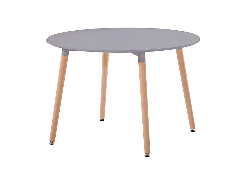 MilaniHome.it - Tavolo da interno di design scandinavo in plastica e legno diametro 120di coloreGrigio