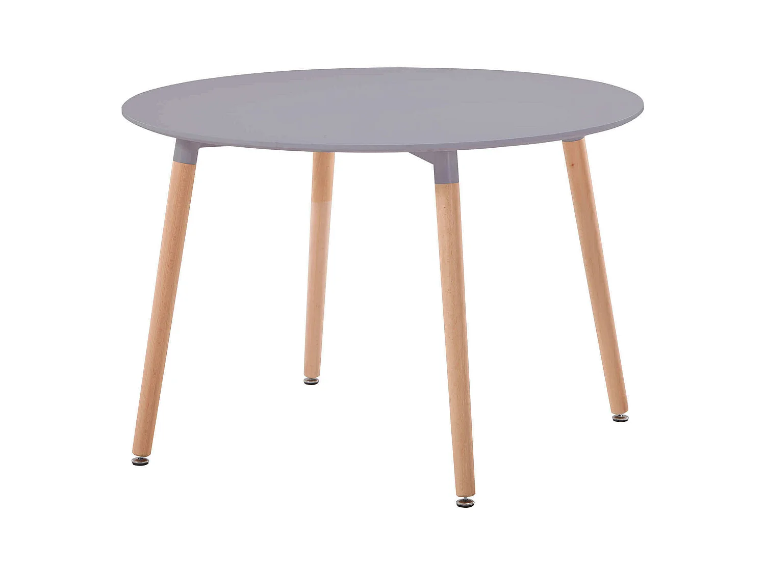 MilaniHome.it - Tavolo da interno di design scandinavo in plastica e legno diametro 120di coloreGrigio
