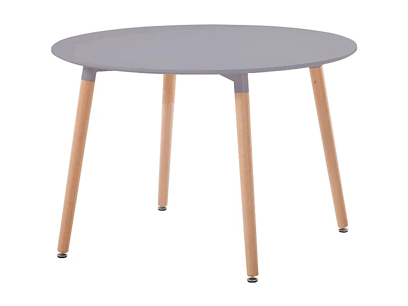 MilaniHome.it - Tavolo da interno di design scandinavo in plastica e legno diametro 120di coloreGrigio