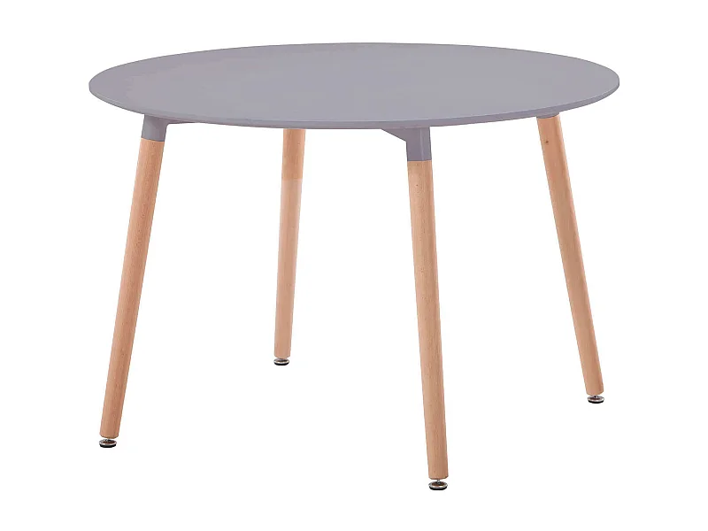 MilaniHome.it - Tavolo da interno di design scandinavo in plastica e legno diametro 120di coloreGrigio