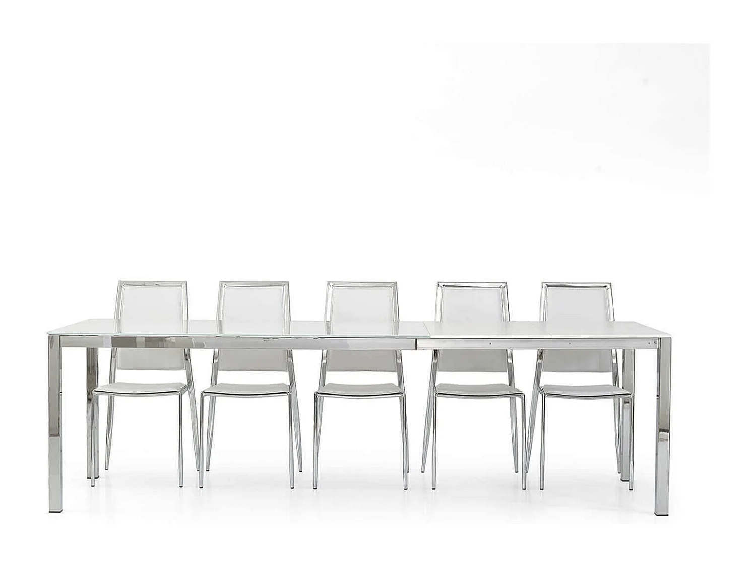 MilaniHome.it - Tavolo Da Pranzo Moderno Di Design Allungabile In Vetro 90x140/190di coloreTrasparente