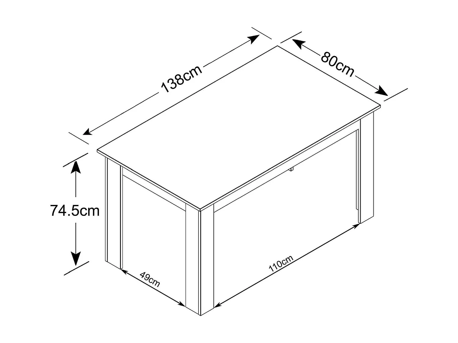 MilaniHome.it - tavolo da pranzo in legno di design per sala da pranzo 140x80x75 hdi coloreGrigio scuro