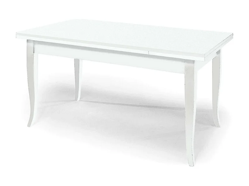MilaniHome.it - Tavolo Da Pranzo Allungabile In Legno Massello 100x70/110/150di coloreBianco