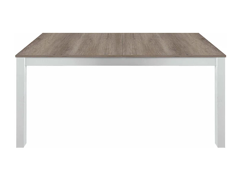 MilaniHome.it - Tavolo Da Pranzo Moderno Di Design Allungabile Cm 90x160/203/246 Struttura Bianca Piano Tortora Per Arredo Casa Sala Da Pranzodi coloreMarrone