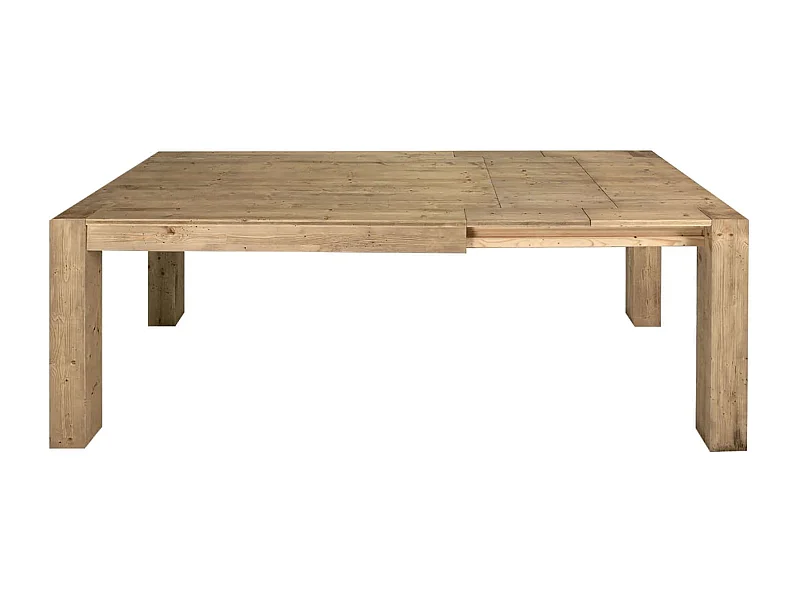 MilaniHome.it - Tavolo Da Pranzo Moderno Di Design Allungabile Cm 90x140/180/220 Abete Naturale Per Sala Da Pranzo Cucina Ristorantedi coloreMarrone