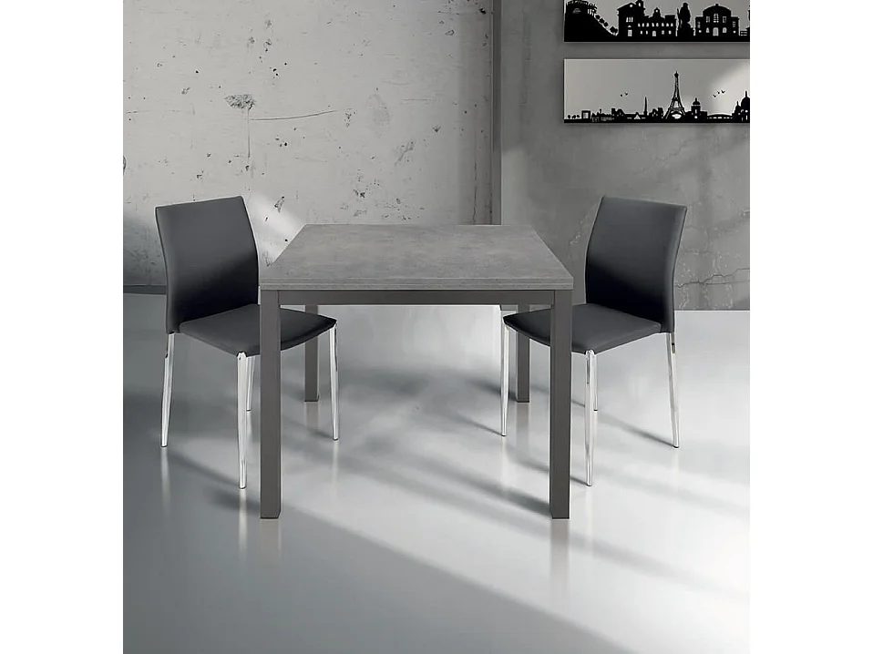 MilaniHome.it - Tavolo Da Pranzo Moderno Di Design Apribile A Libro Cm 90x90/180 Rovere Grigio Per Sala Da Pranzo Cucina Ristorantedi coloreGrigio scuro