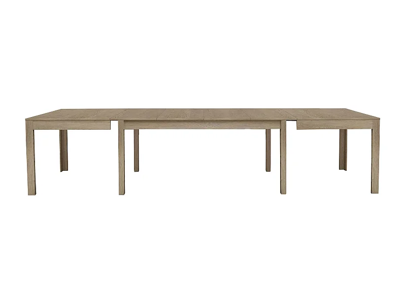 MilaniHome.it - Tavolo Da Pranzo Moderno In Legno Di Frassino Color Marrone Chiaro Allungabile , Cm 90x160/203/246/289/332x75 Hdi coloreMarrone