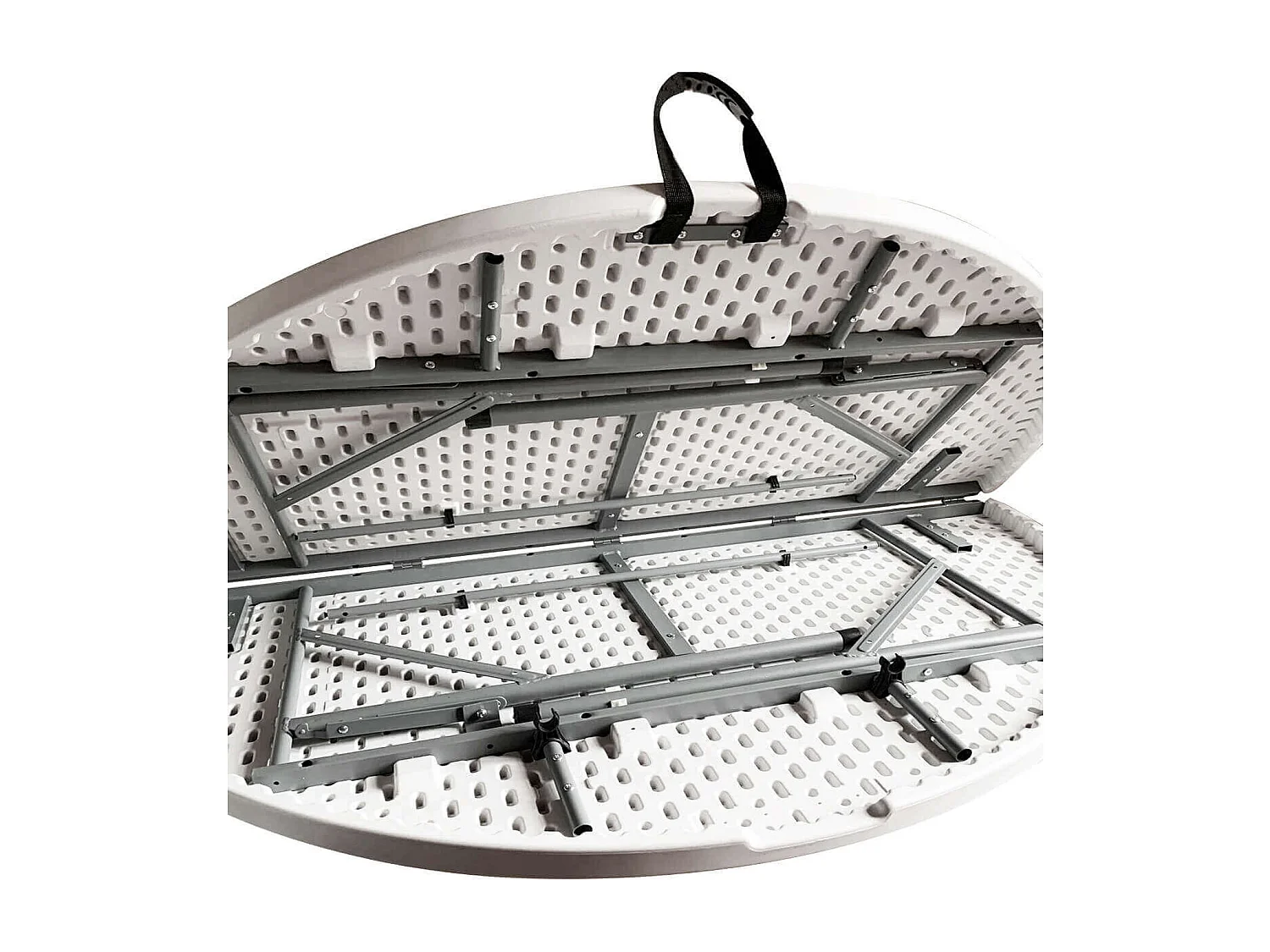 MilaniHome.it - tavolo catering pieghevole 120 cm di design moderno industrial cm diametro 120 x 74 hdi coloreBianco