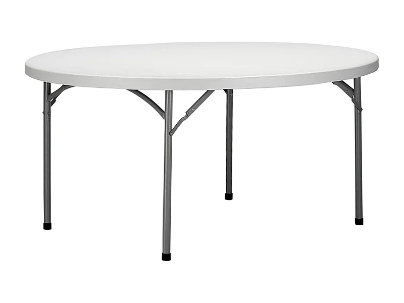 MilaniHome.it - tavolo catering pieghevole 120 cm di design moderno industrial cm diametro 120 x 74 hdi coloreBianco